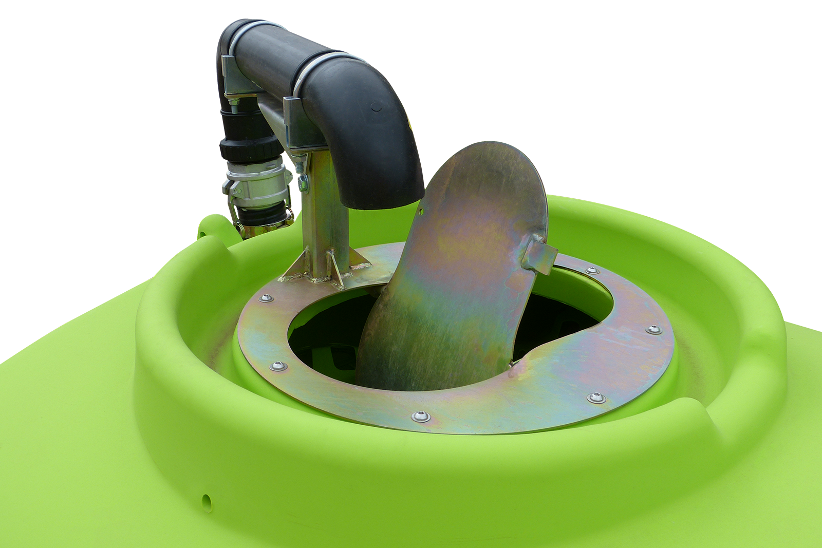 Slip on water tank and cart opening