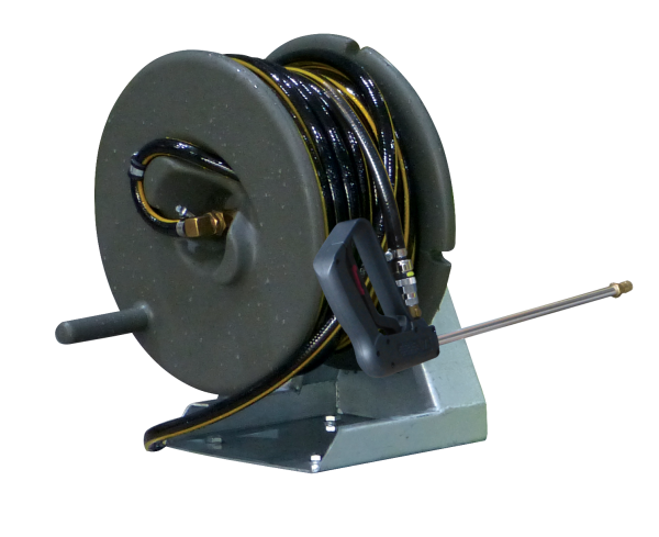 Hose Reel (Base Mount) – 30m x 10mm with Spray Gun
