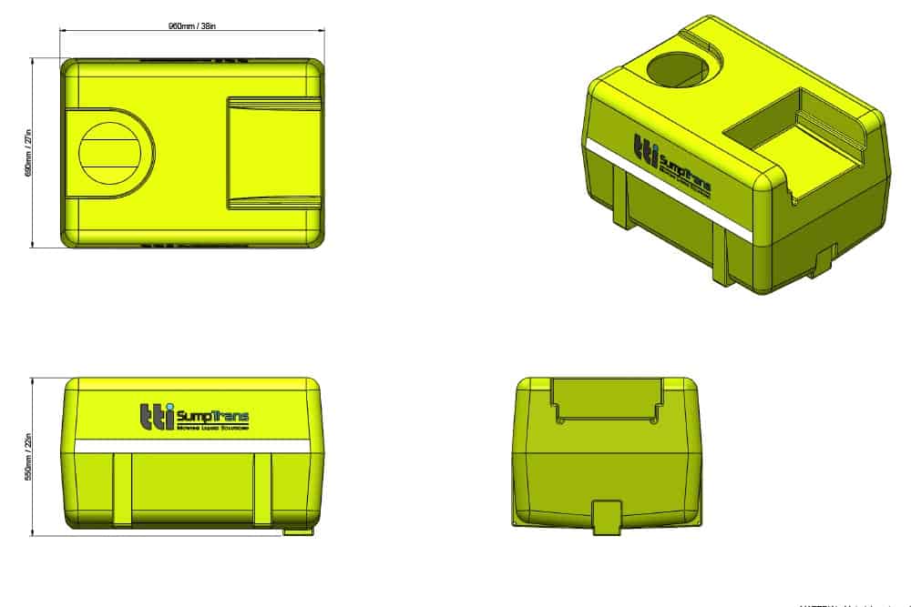 200L SumpTrans™ Fully-Drainable Spray Tank (Low-Profile) - Image 3